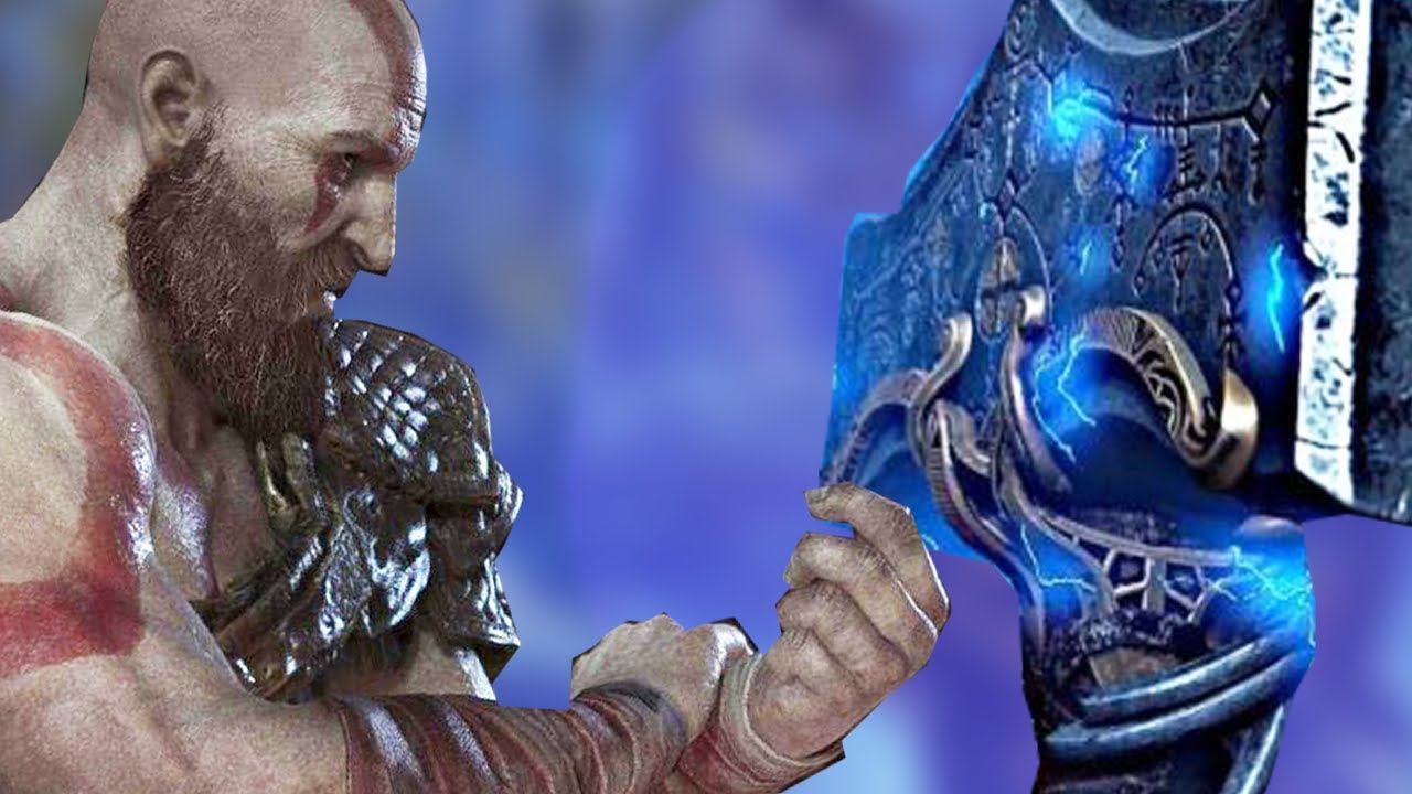 God Of War Kratos Impugna Il Mjolnir Di Thor Con La Nuova Mod Game