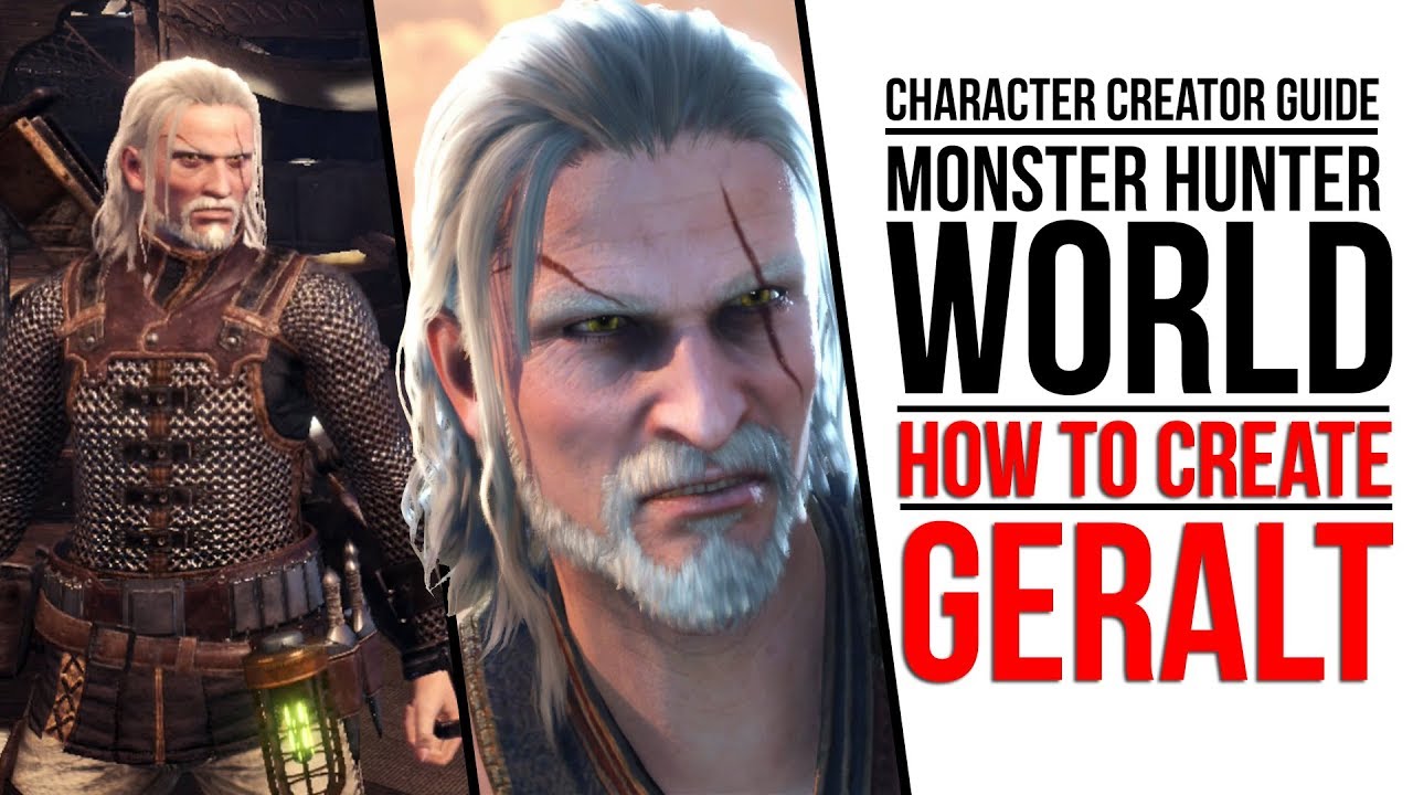 geralt in monster hunter world video tutorial