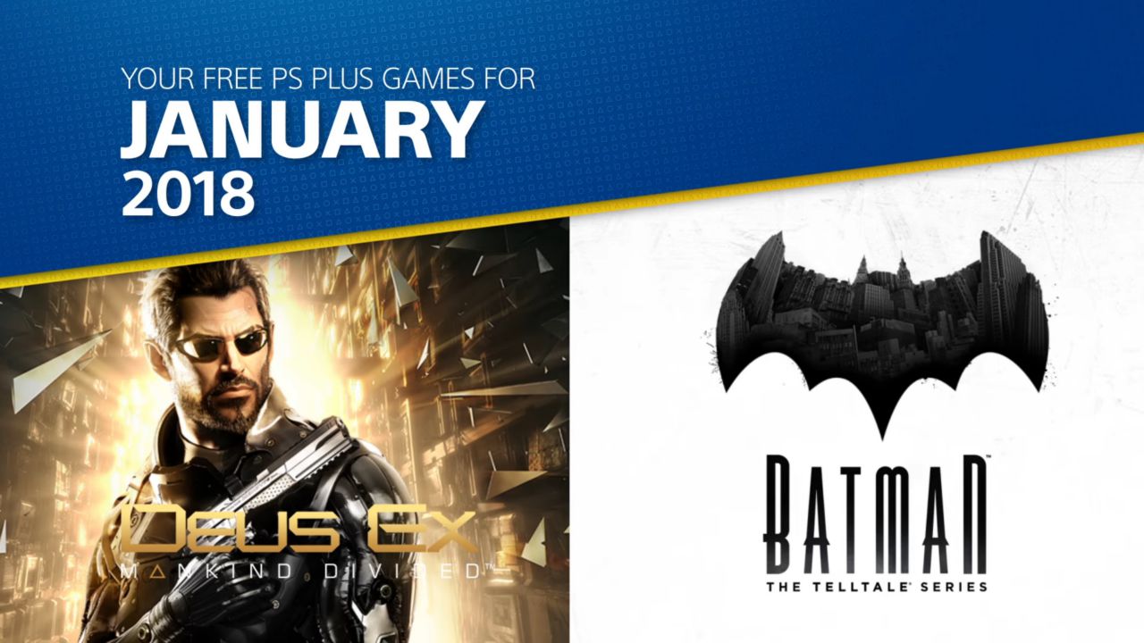 playstation plus deus ex batman gennaio 2018