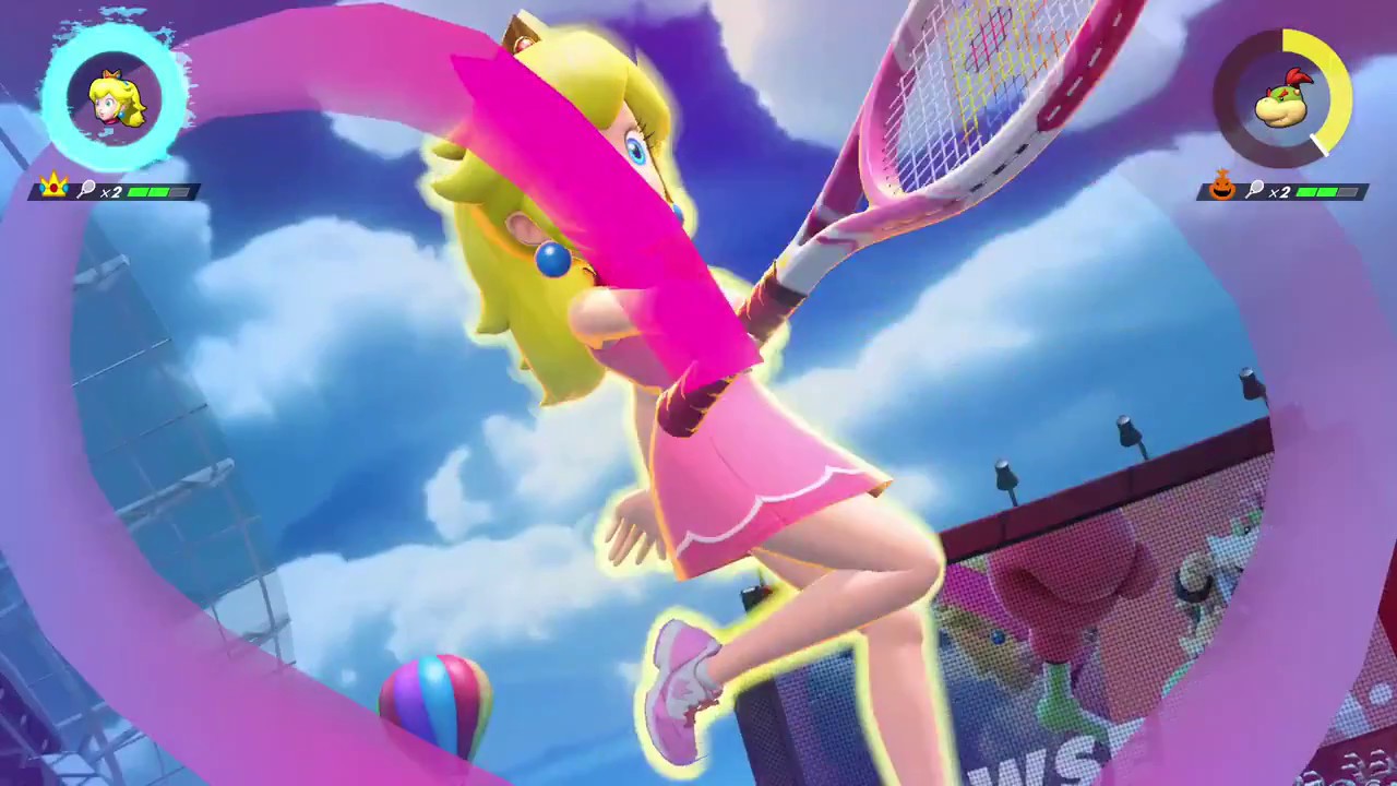 Mario Tennis Aces: Un nuovo filmato mostra la principessa Peach sul campo d...