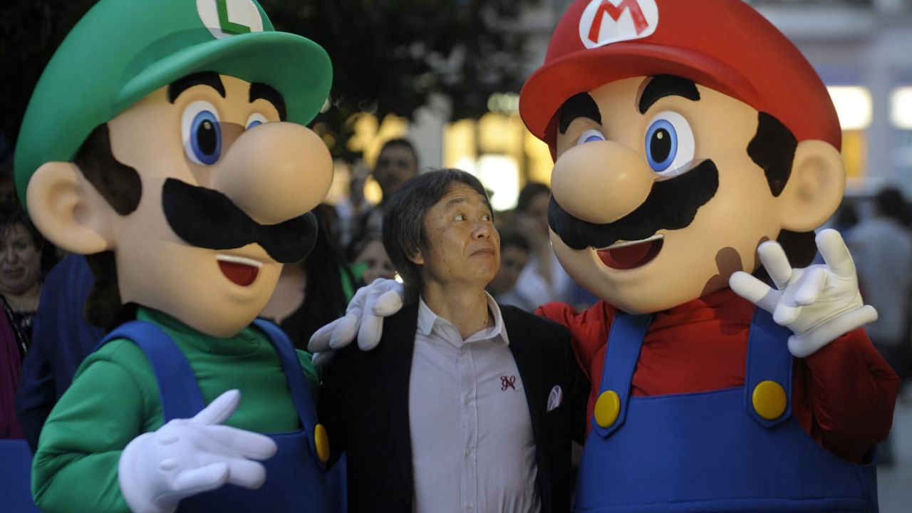 Shigeru Miyamoto tra Mario e Luigi