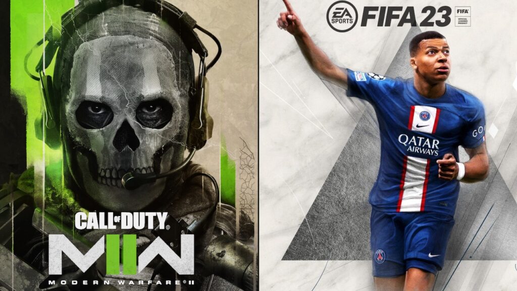Giochi fisici UK Modern Warfare 2 e FIFA 23