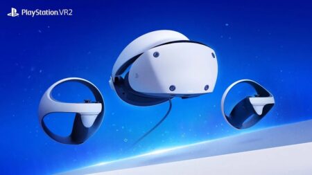 PlayStation VR2 con i controller