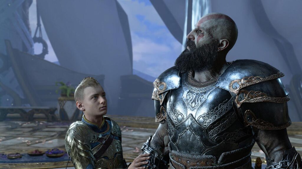 God of War Ragnarok Atreus incoraggia Kratos