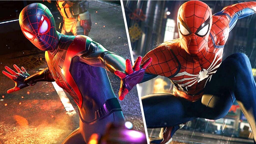 Miles Morale e Peter Parker di Marvel's Spider-Man 2