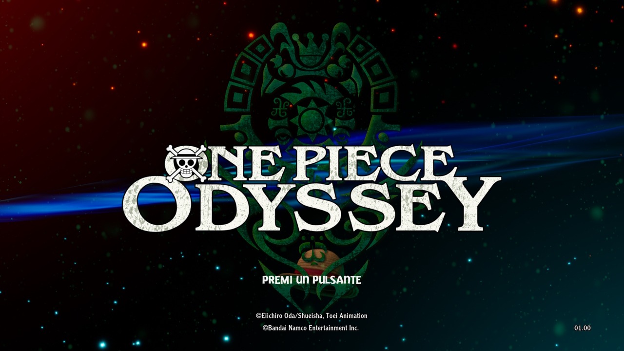 One Piece Odyssey schermata iniziale di gioco