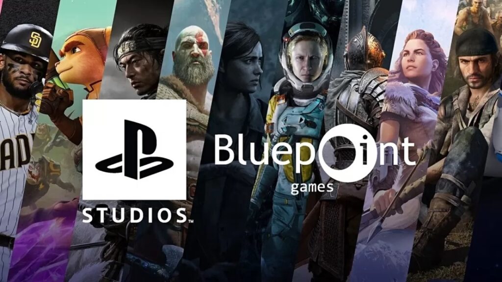 Il logo dei PlayStation Studios e di Bluepoint Games