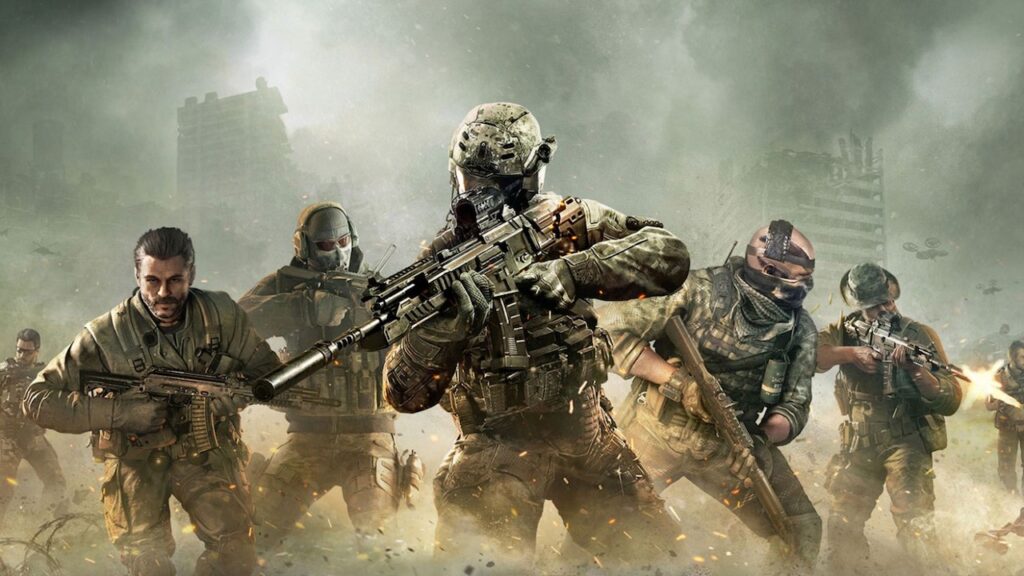 I soldati di Call of Duty disposti in fila