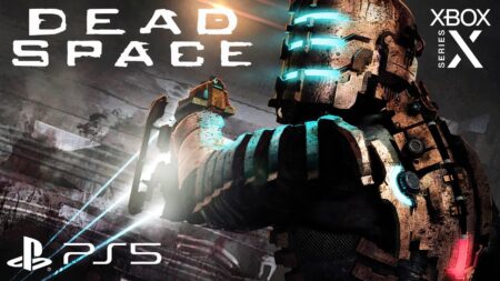 Isaac Clarke di Dead Space Remake con i loghi di PS5 ed Xbox Series X
