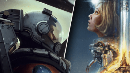 Il protagonista di Starfield affiancato dalla copertina principale
