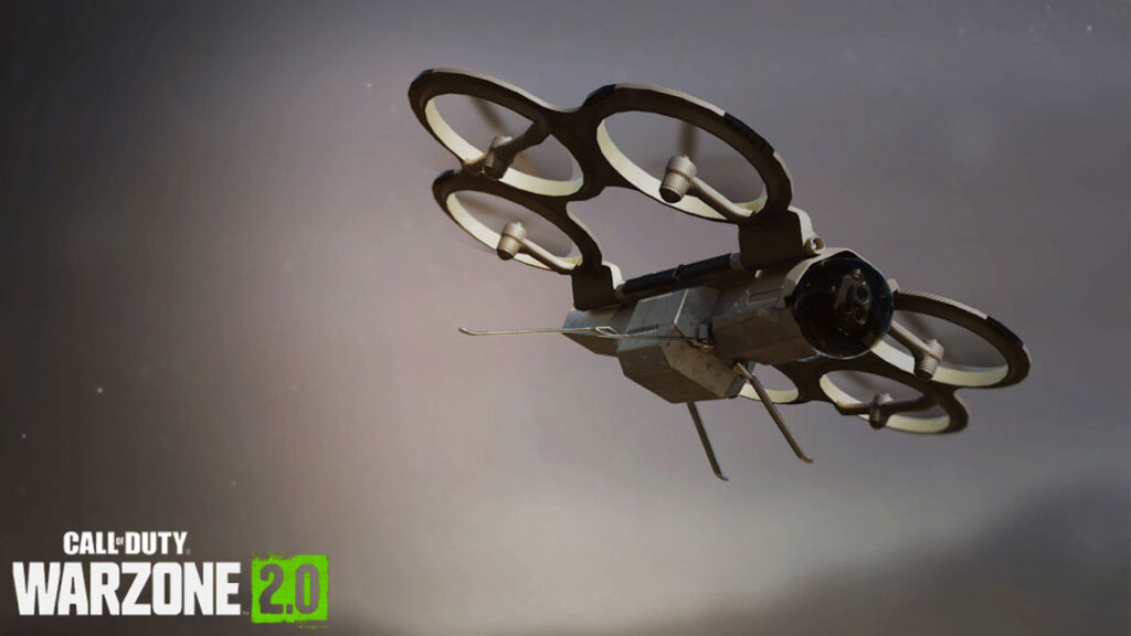 Il Drone da ricognizione di Warzone 2 mentre vola in cielo
