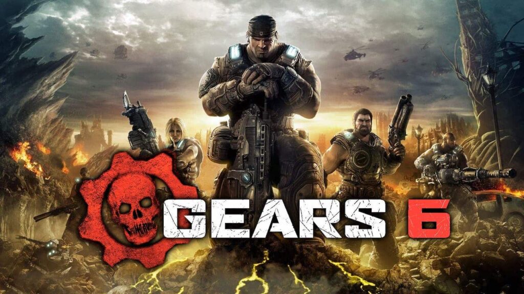 Marcus Fenix di Gears of War ed il logo di Gears 6
