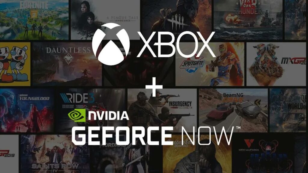 I loghi di Xbox + GeForce Now