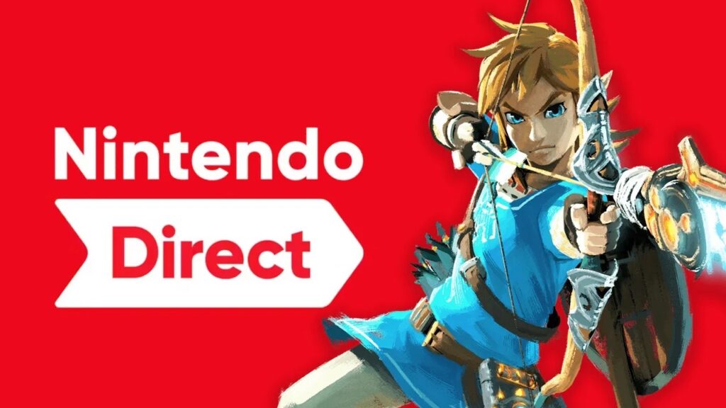 Link di The Legend of Zelda con il logo del Nintendo Direct