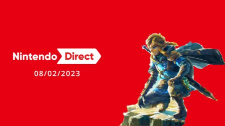 Il logo del Nintendo Direct dell'8 Febbraio 2023 con Link di The Legend of Zelda