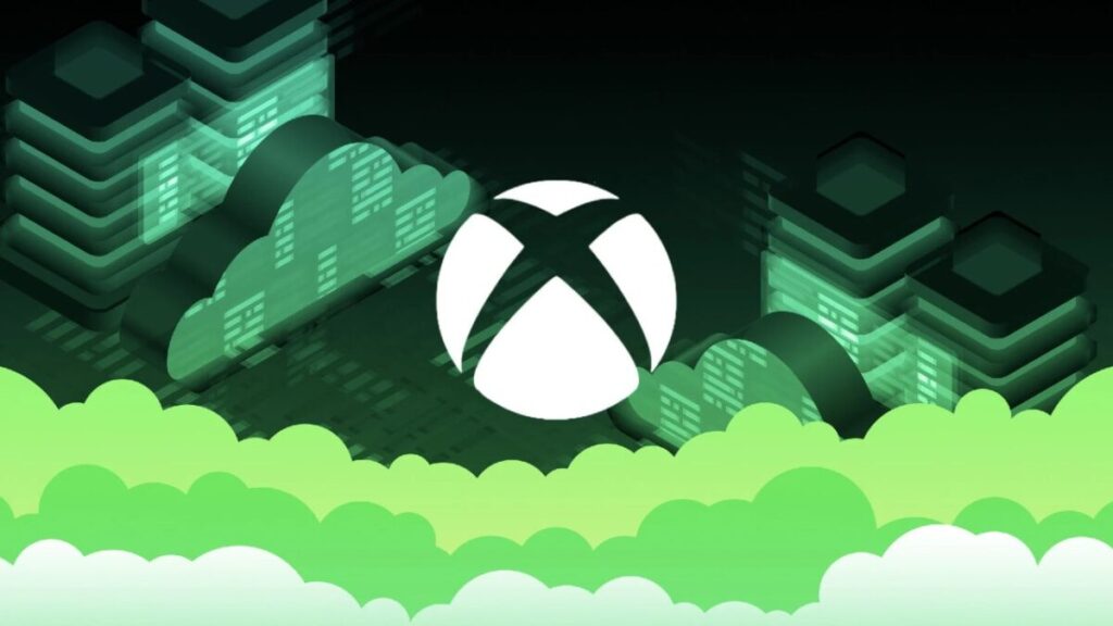 Il logo di Xbox Cloud Gaming tra le nuvole