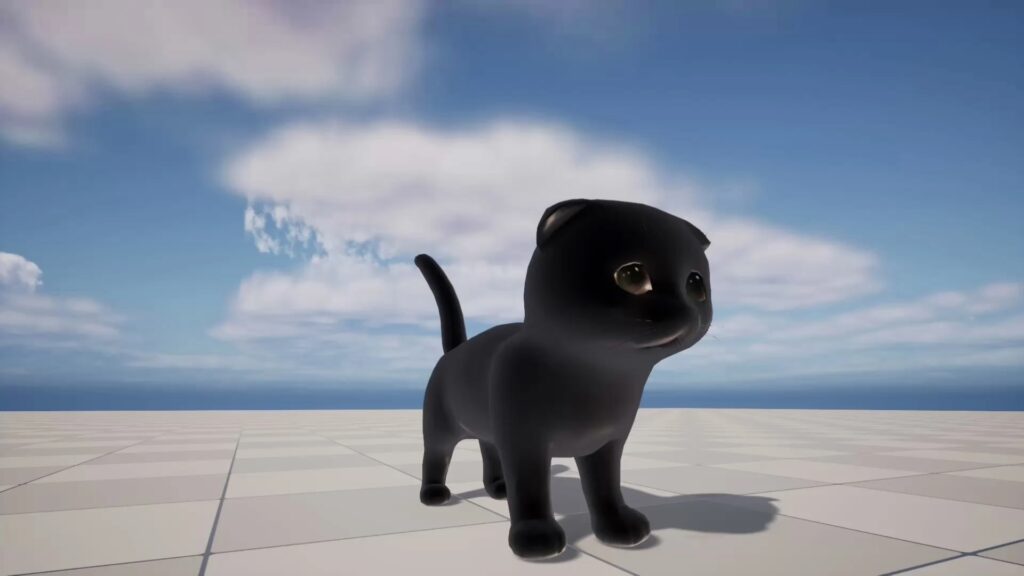 un gatto nero in aabs animals per xbox