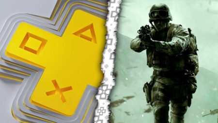 Il logo del PlayStation Plus ed il soldato di Call of Duty