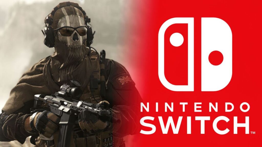 Ghost di Call of Duty con il logo di Nintendo Switch a destra