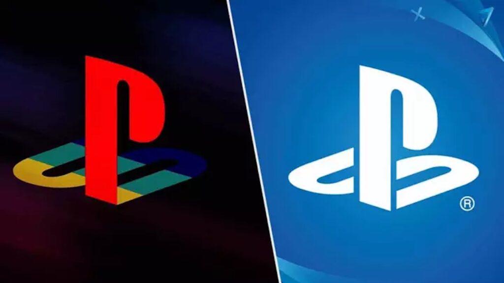 Il logo di PlayStation retro e quello moderno
