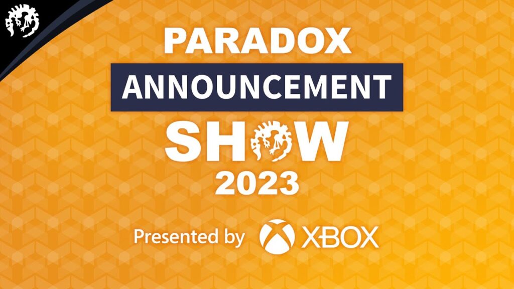 Il logo di Paradox Announcement Show 2023
