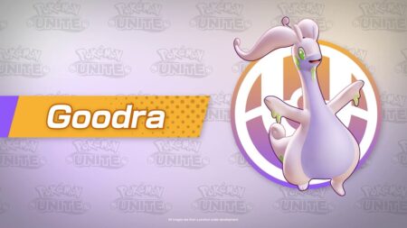 Goodra di Pokémon UNITE in primo piano