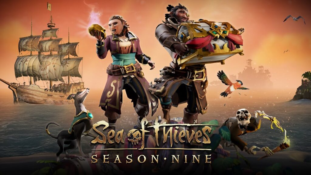 I due pirati di Sea of Thieves con il logo della stagione 9