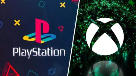 Il logo di PlayStation con al fianco quello di Xbox