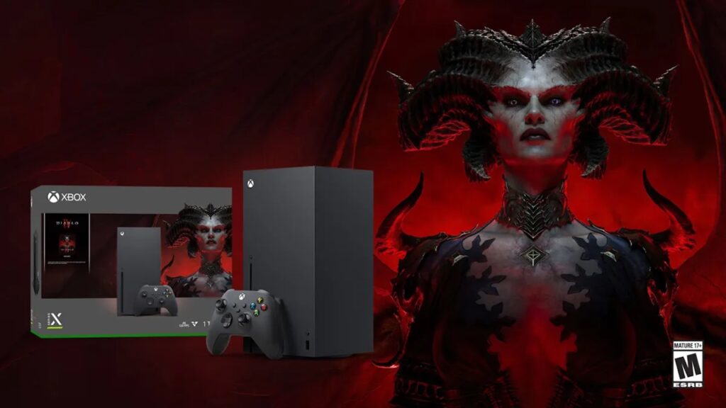 Il bundle di Diablo IV con Xbox Series X in primo piano