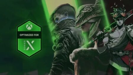 Tre personaggi di giochi Xbox con il logo di Xbox Series X a sinistra