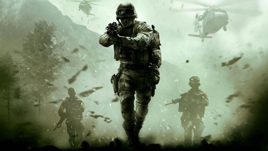 Il soldato di Call of Duty 4: Modern Warfare in primo piano