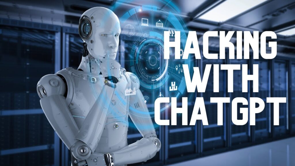 Un IA di ChatGpt con la scritta dell'hacking