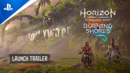 L'immagine di copertina del trailer di lancio di Horizon Forbidden West: Burning Shores