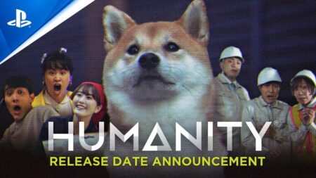 Humanity sarà disponibile sin dal lancio su PlayStation Plus Il logo di Humanity con uno Shiba-Inu in primo piano