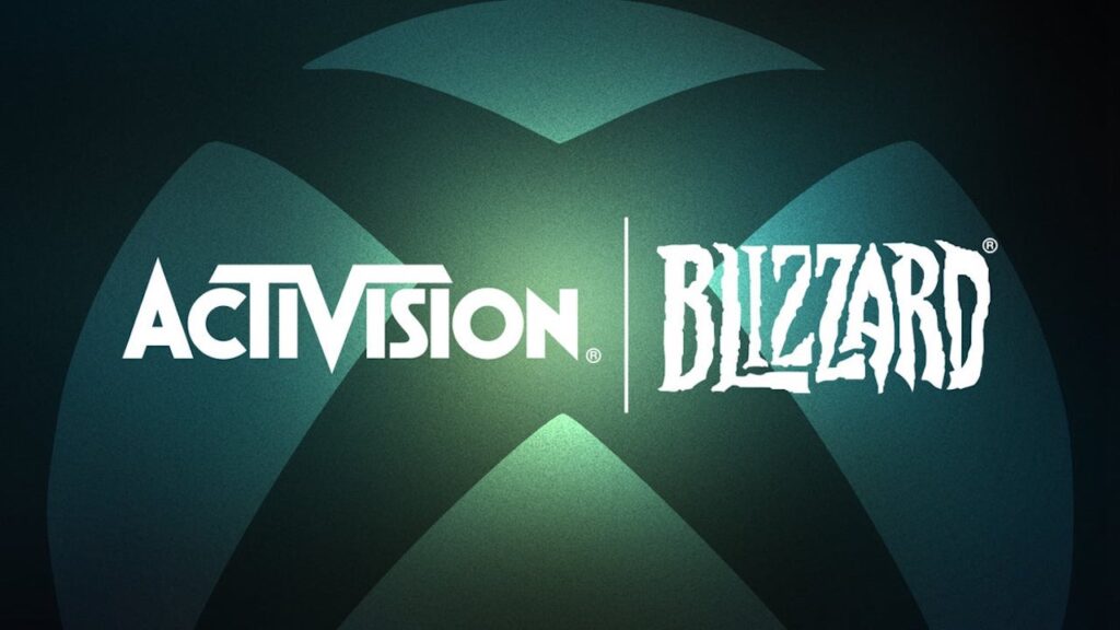 Il logo di Xbox e quello di Activision Blizzard