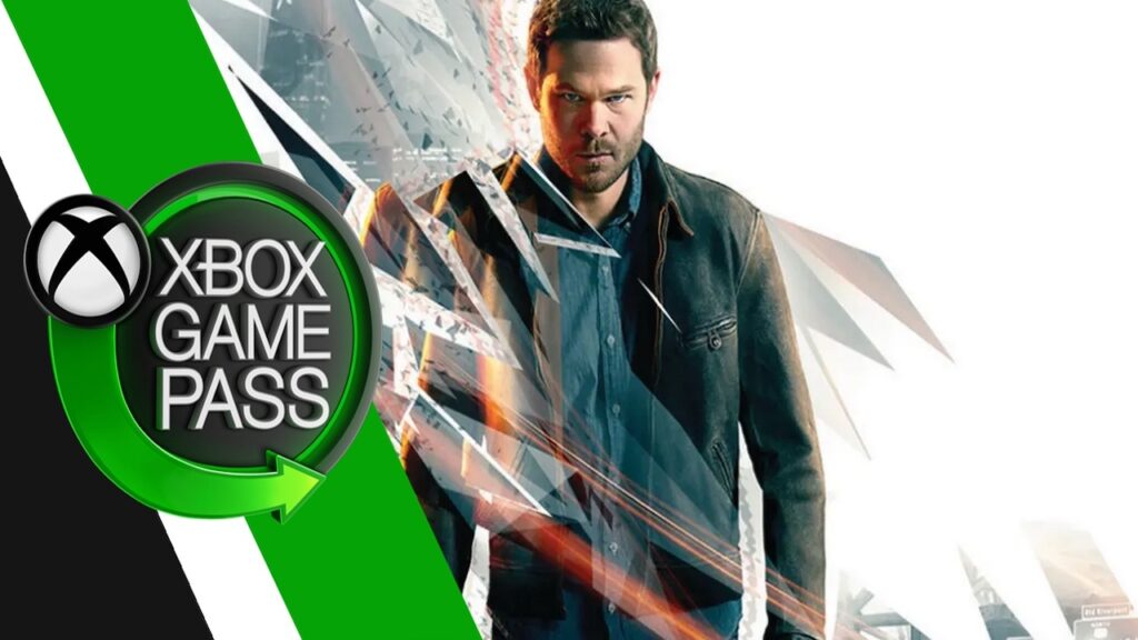 Il protagonista di Quantum Break con il logo di Xbox Game Pass