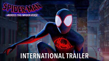 Miles Morale di Spider-Man: Across the Spider-Verse in primo piano