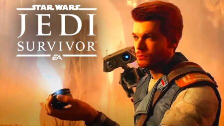Cal Kestis di Star Wars Jedi: Survivor con un ologramma in mano