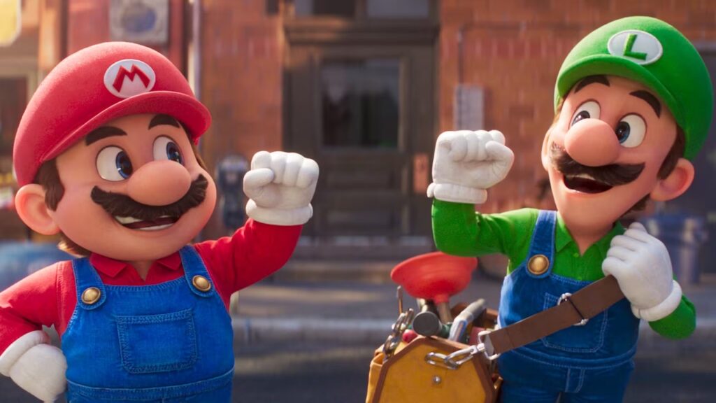 Super Mario e Luigi che si danno il pugno