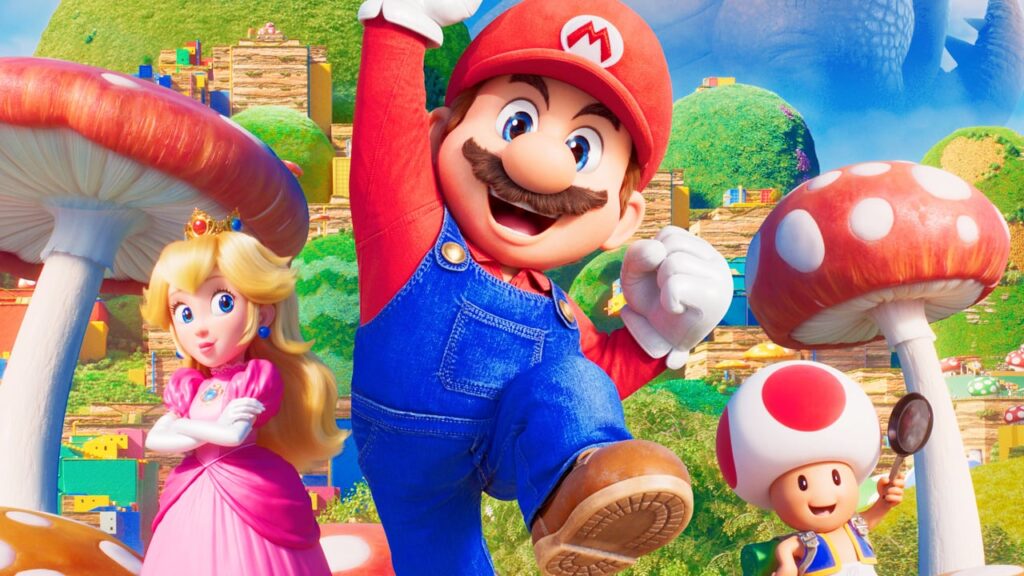 Super Mario, Peach e Toad di Super Mario Bros. Il Film