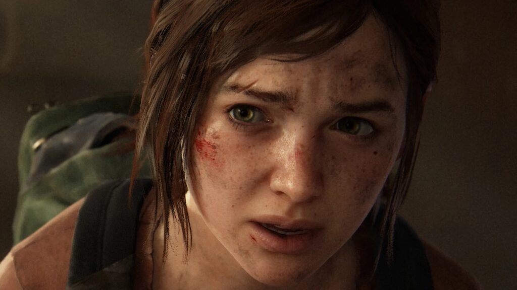 Ellie di The Last of Us Parte I con sguardo perplesso