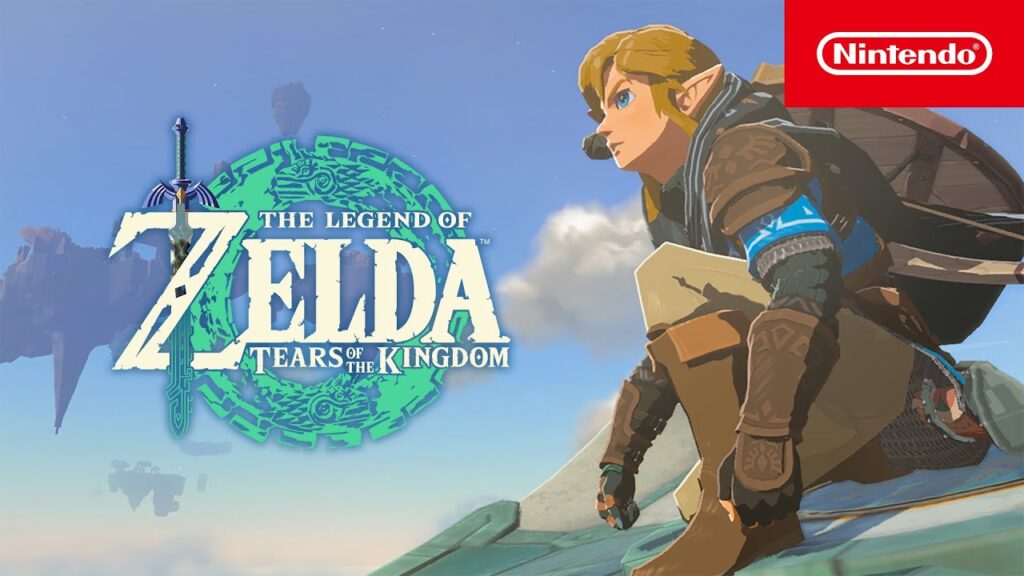 Link di The Legend of Zelda: Tears of the Kingdom mentre vola in cielo