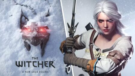 Il logo di The Witcher 4 con al fianco Ciri