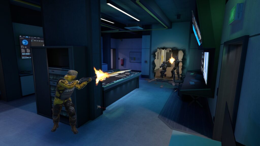 Breachers VR Gameplay scena interna edificio