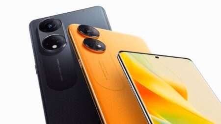 Smartphone Oppo Reno8 T Midnight Black e Sunset Orange