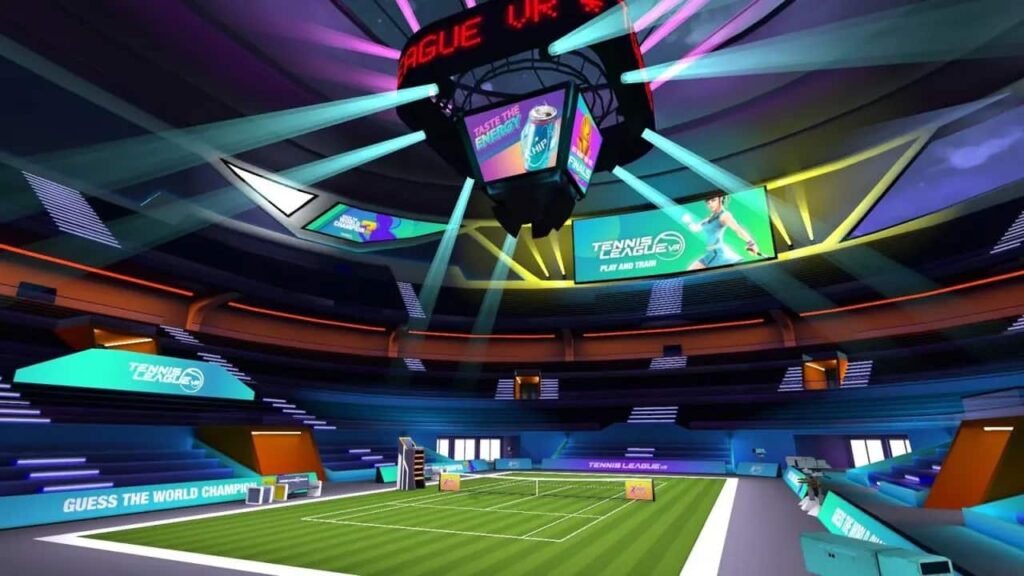 Tennis League VR stadio erba panoramica
