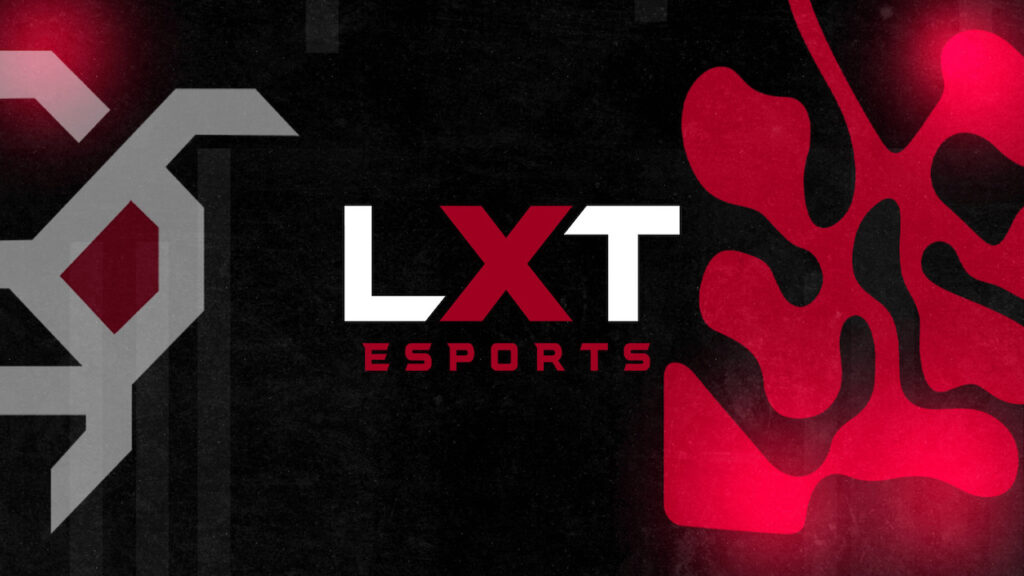 Il logo di LXT su uno sfondo rosso
