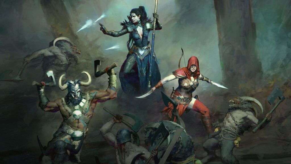 Tre personaggi di Diablo 4 in primo piano