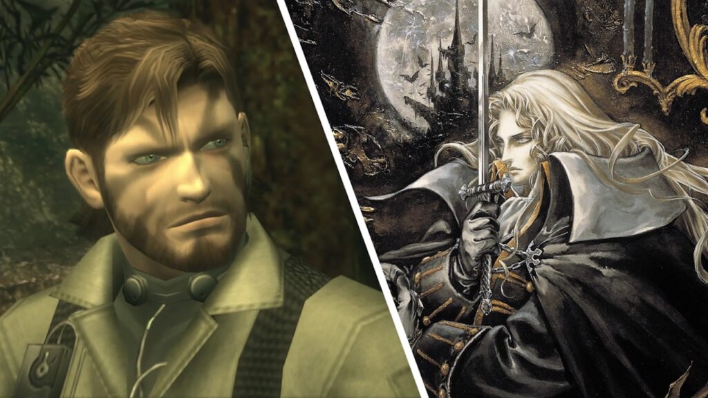 I protagonisti di Metal Gear Solid 3 e Castlevia uno di fianco all'altro