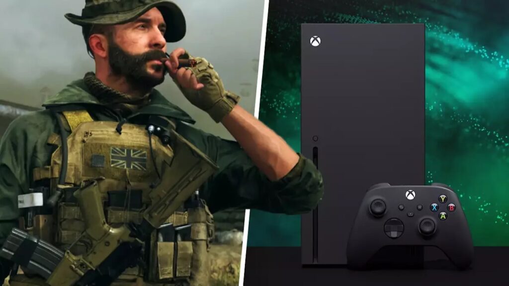 Microsoft potrebbe non vendere i giochi Activision in UK per completare l’acquisizione? Capitano Price di Call of Duty Modern Warfare 2 ed una Xbox Series X al fianco